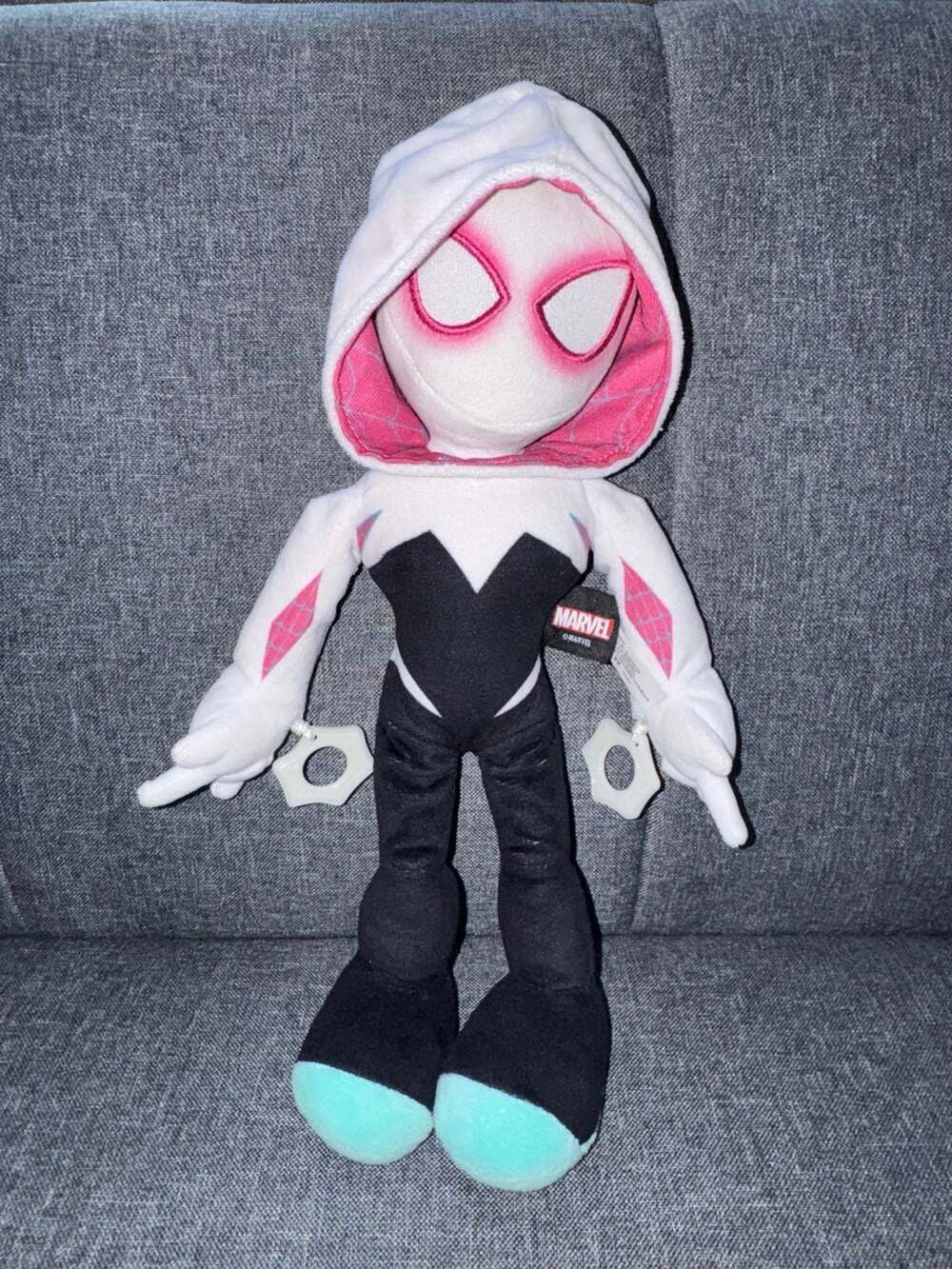 Marvel City Swinging Ghost-Spider Spider-Gwen 14 Inch Plush Doll TESTED WORKS